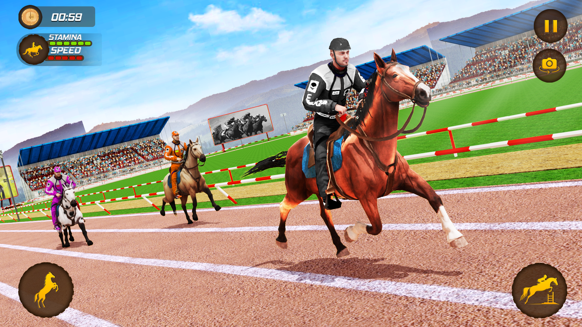 اسکرین شات 4 برنامه Horse Racing Game: Horse Games