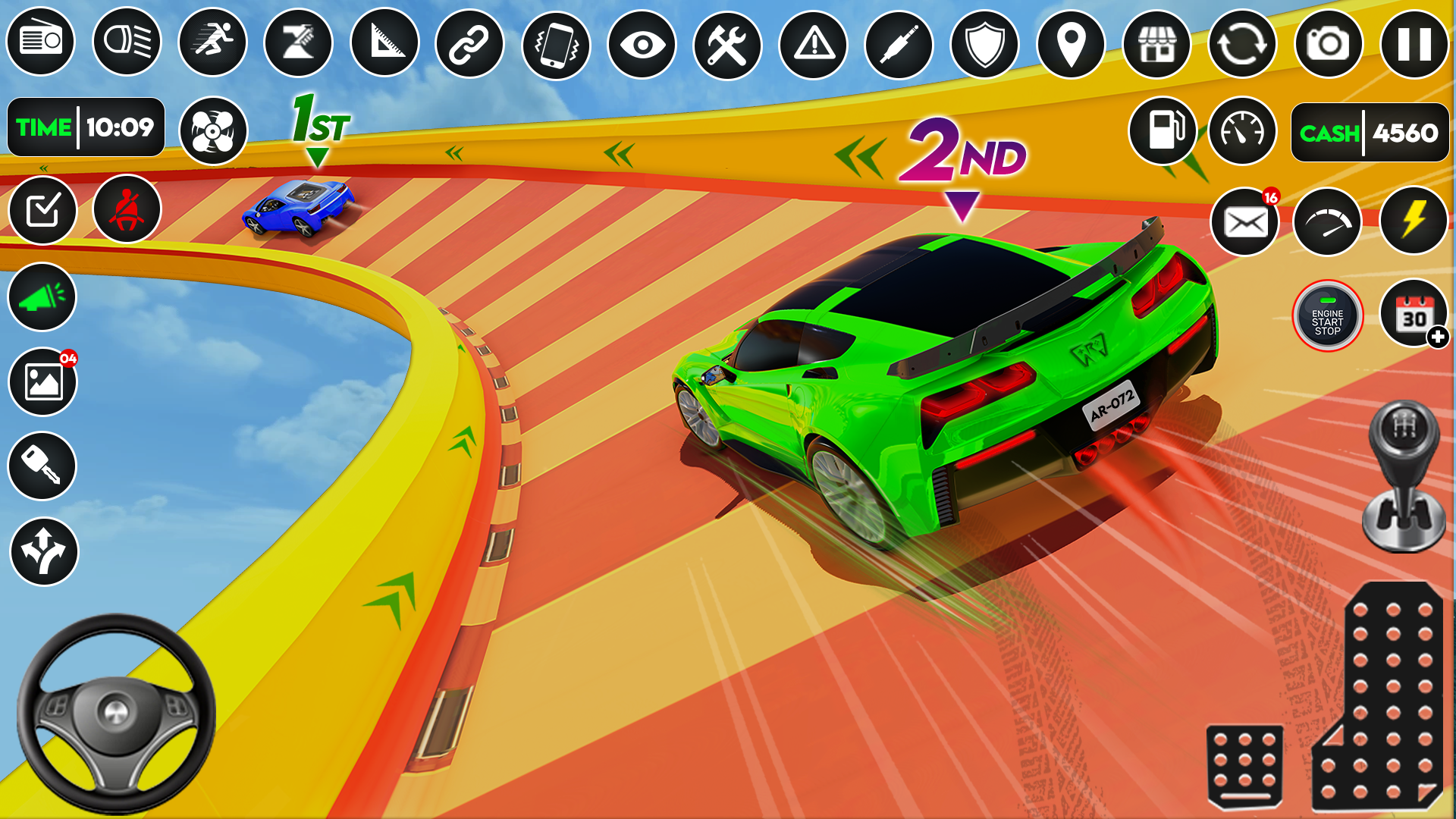 اسکرین شات 3 برنامه Car Stunts Racing: Car Games