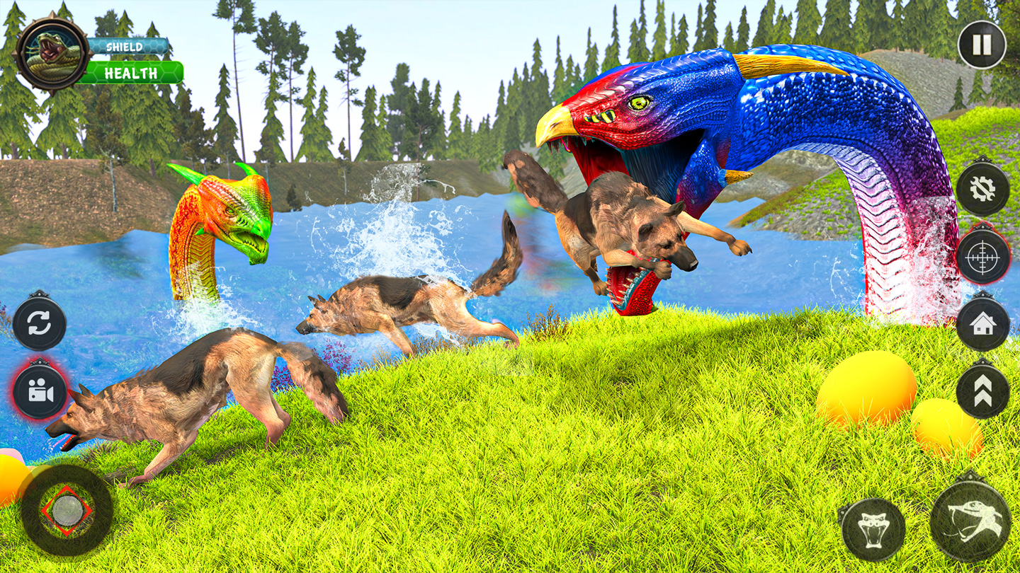 اسکرین شات 4 برنامه Angry Anaconda Simulator Games