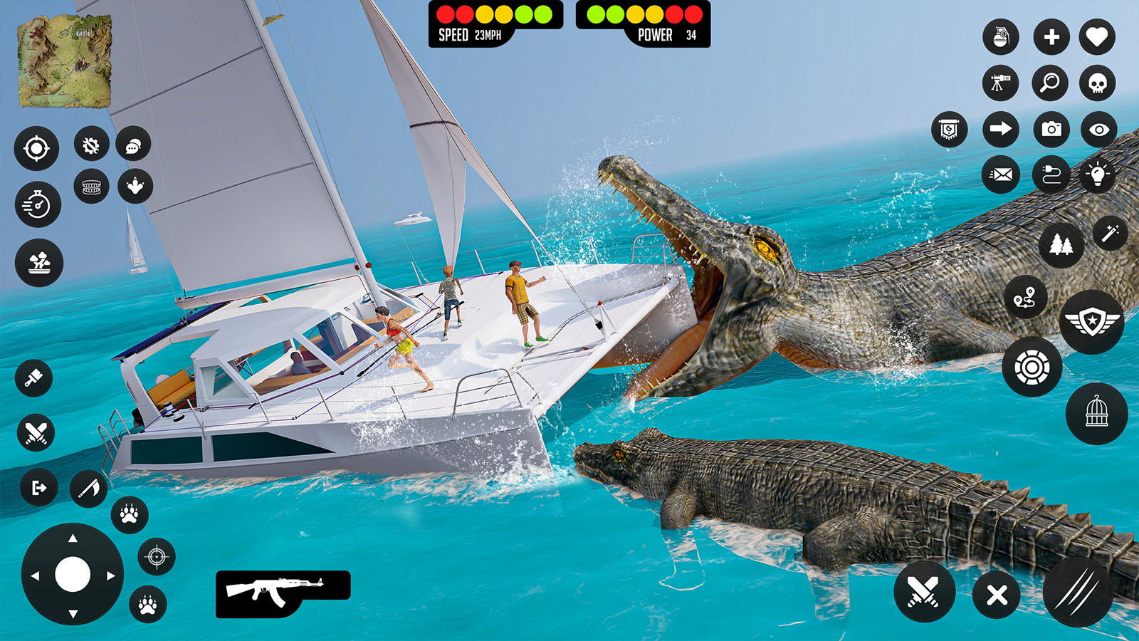 اسکرین شات 4 بازی Crocodile Games Animal Sim 3D