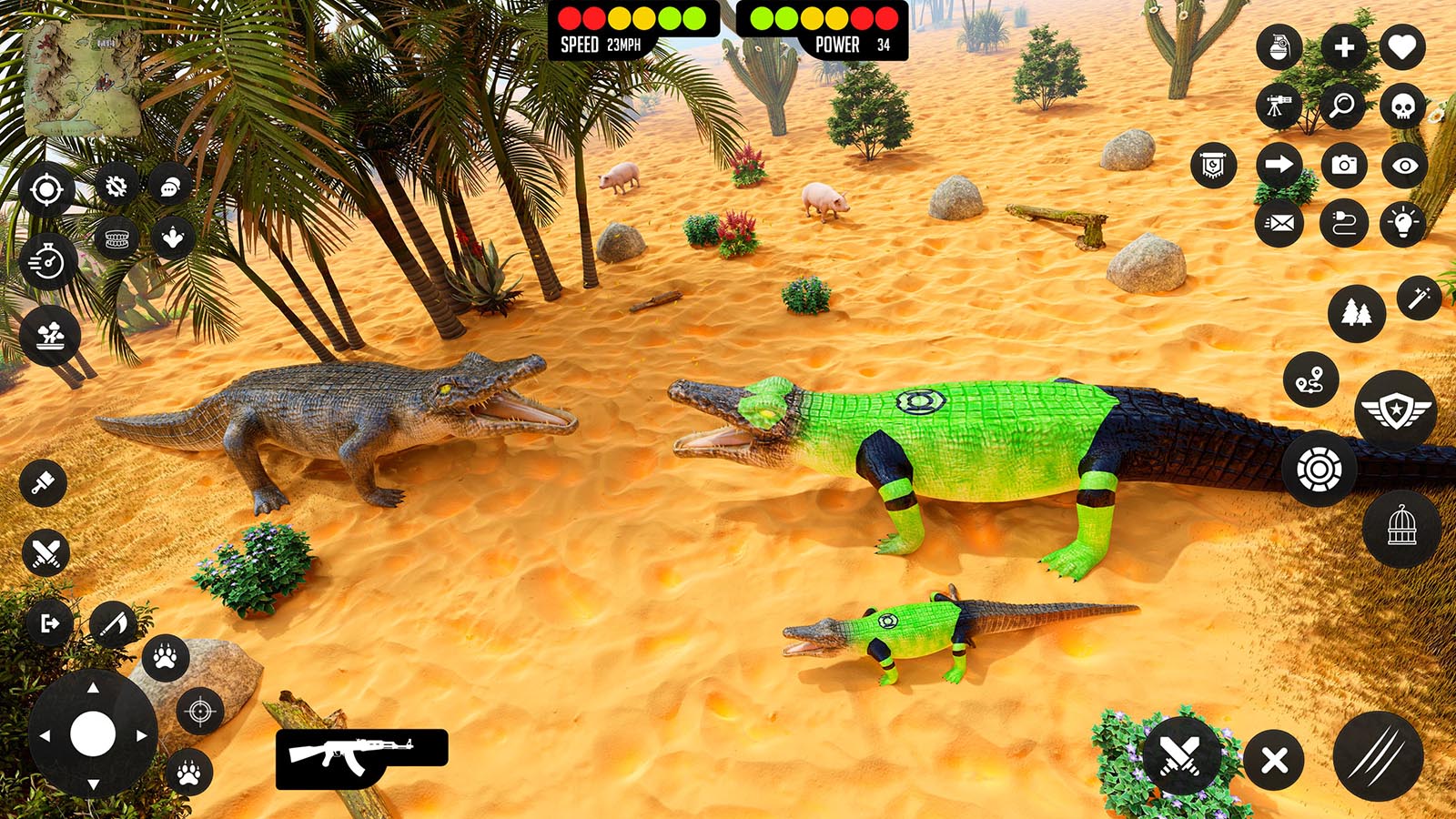 اسکرین شات 3 بازی Crocodile Games Animal Sim 3D