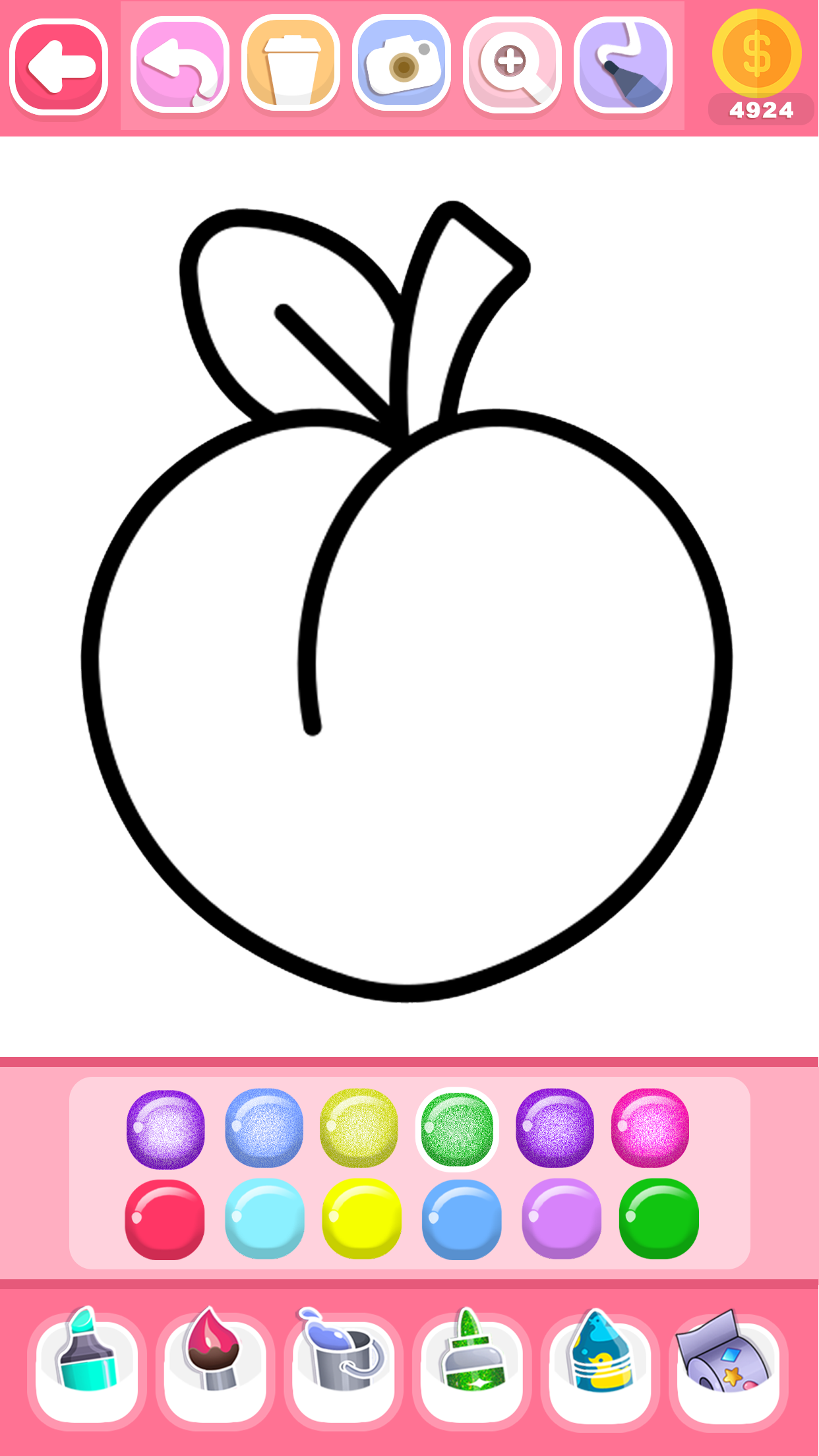 اسکرین شات 3 برنامه Fruits Coloring Book For Kids