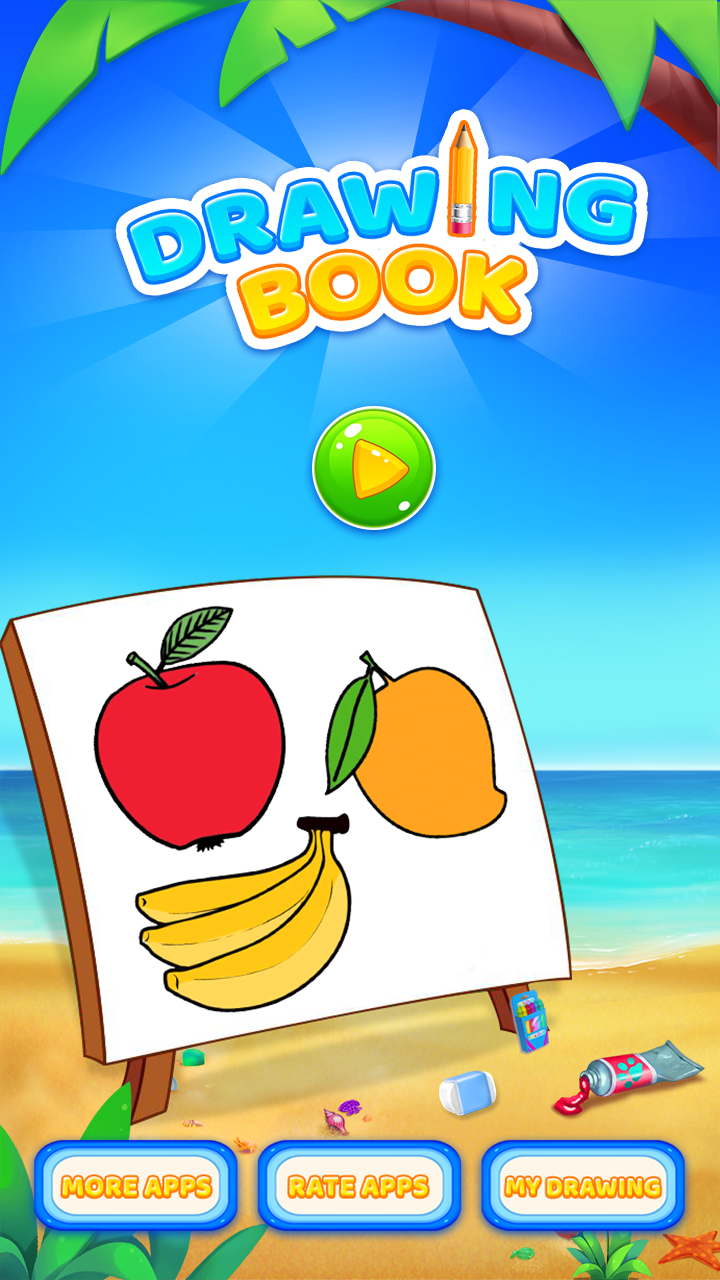 اسکرین شات 1 برنامه Fruits Coloring Book & Drawing