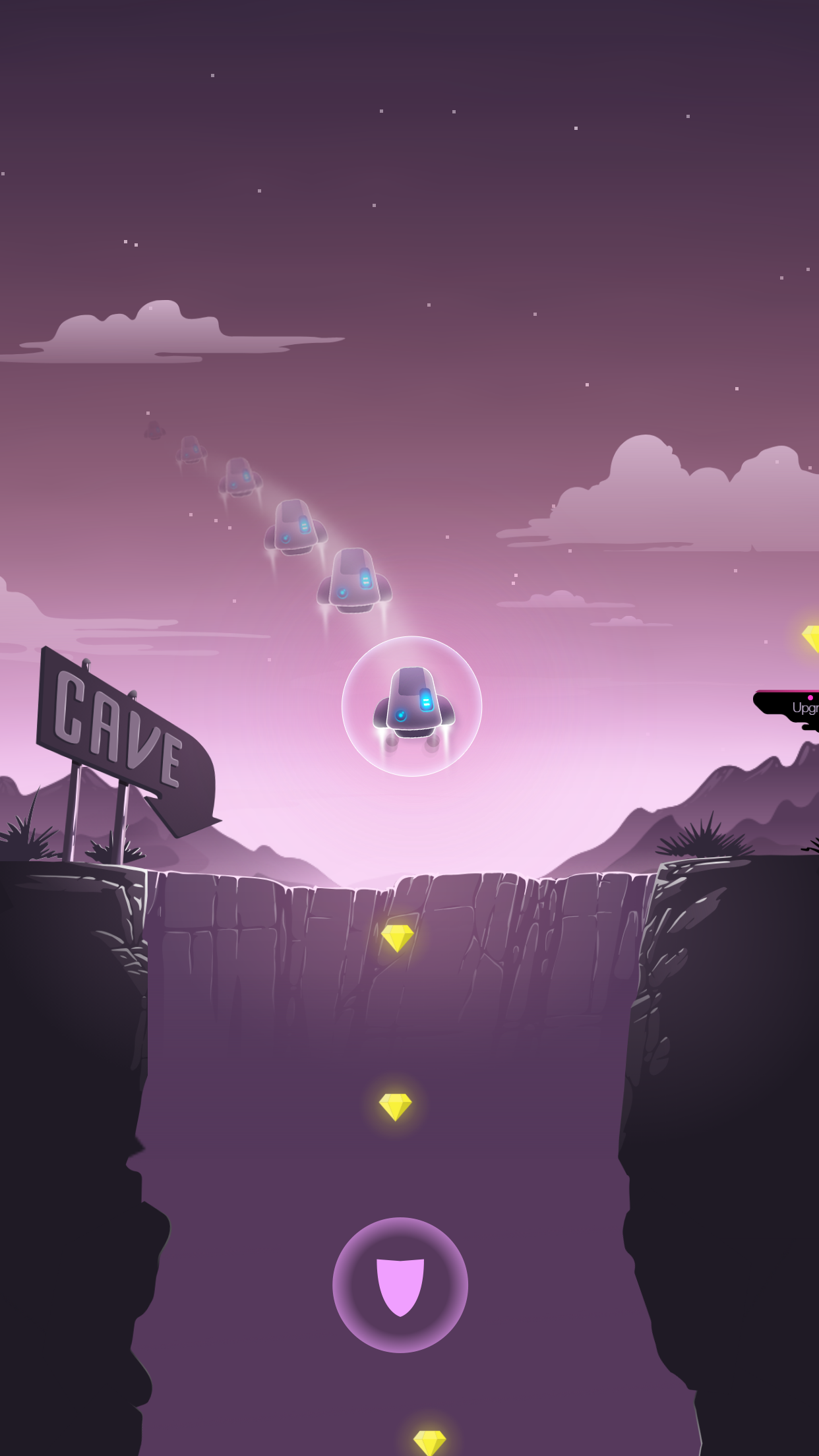 اسکرین شات 1 بازی Cave FRVR - Spaceship Landing