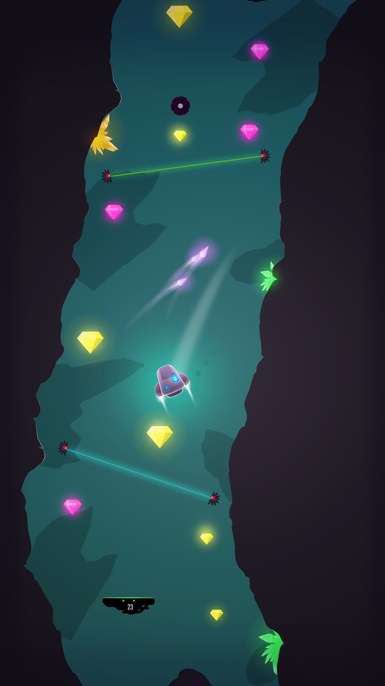 اسکرین شات 2 بازی Cave FRVR - Spaceship Landing