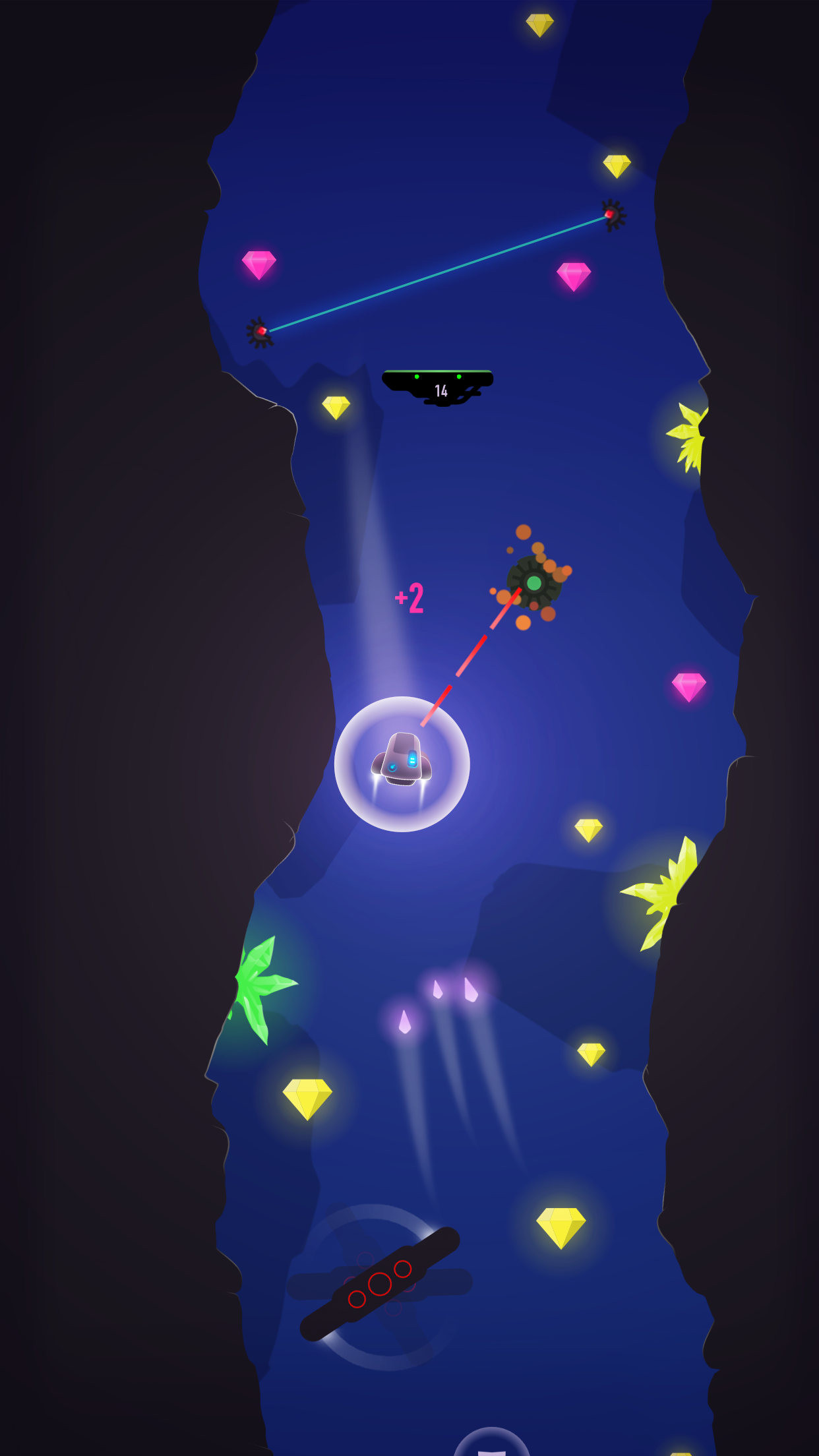 اسکرین شات 5 بازی Cave FRVR - Spaceship Landing