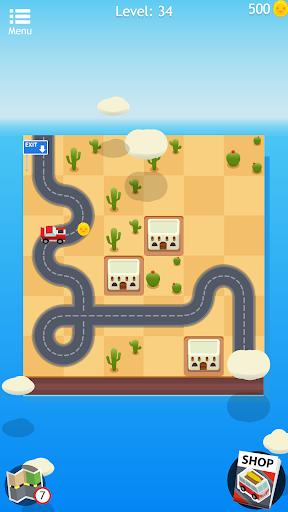 اسکرین شات 4 بازی Road Trip FRVR - Connect the Way of the Car Puzzle