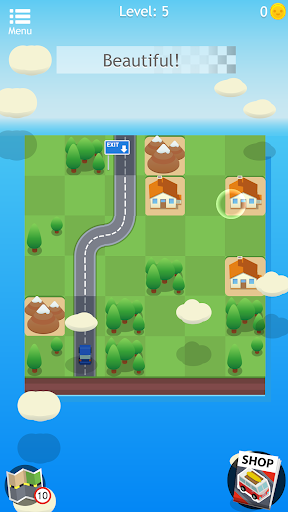 اسکرین شات 1 بازی Road Trip FRVR - Connect the Way of the Car Puzzle