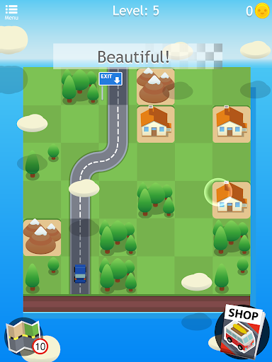 اسکرین شات 6 بازی Road Trip FRVR - Connect the Way of the Car Puzzle