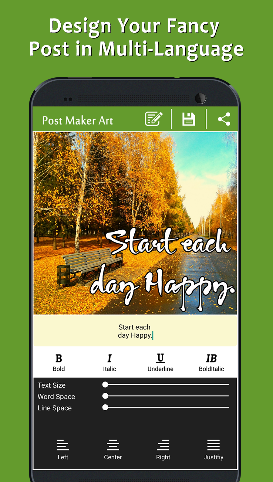 اسکرین شات 6 برنامه Post Maker - Fancy Text Art