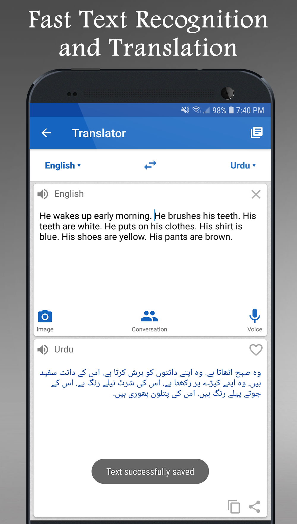 اسکرین شات 4 برنامه Speak and Translate offline