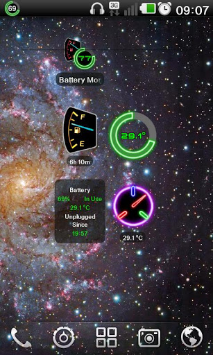 اسکرین شات 2 برنامه Battery Monitor Widget