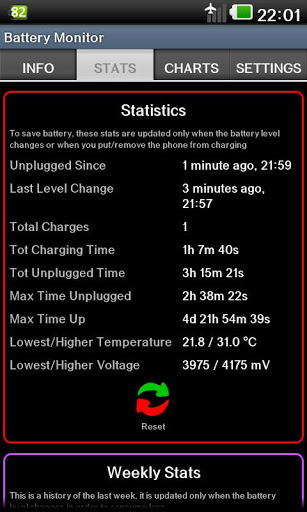اسکرین شات 5 برنامه Battery Monitor Widget