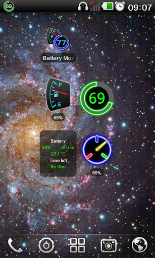 اسکرین شات 1 برنامه Battery Monitor Widget