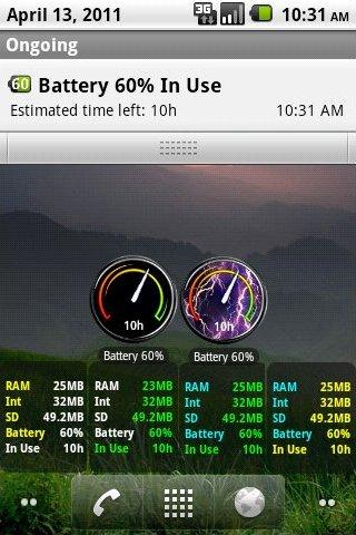اسکرین شات 1 برنامه Memory Status Widget