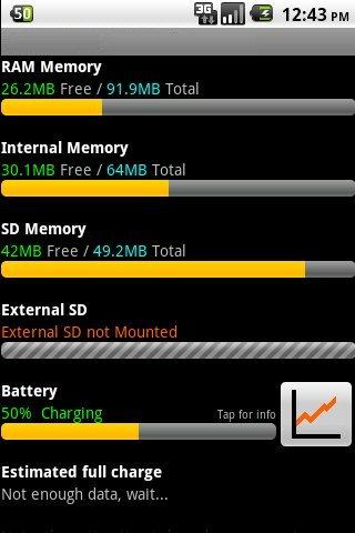 اسکرین شات 2 برنامه Memory Status Widget
