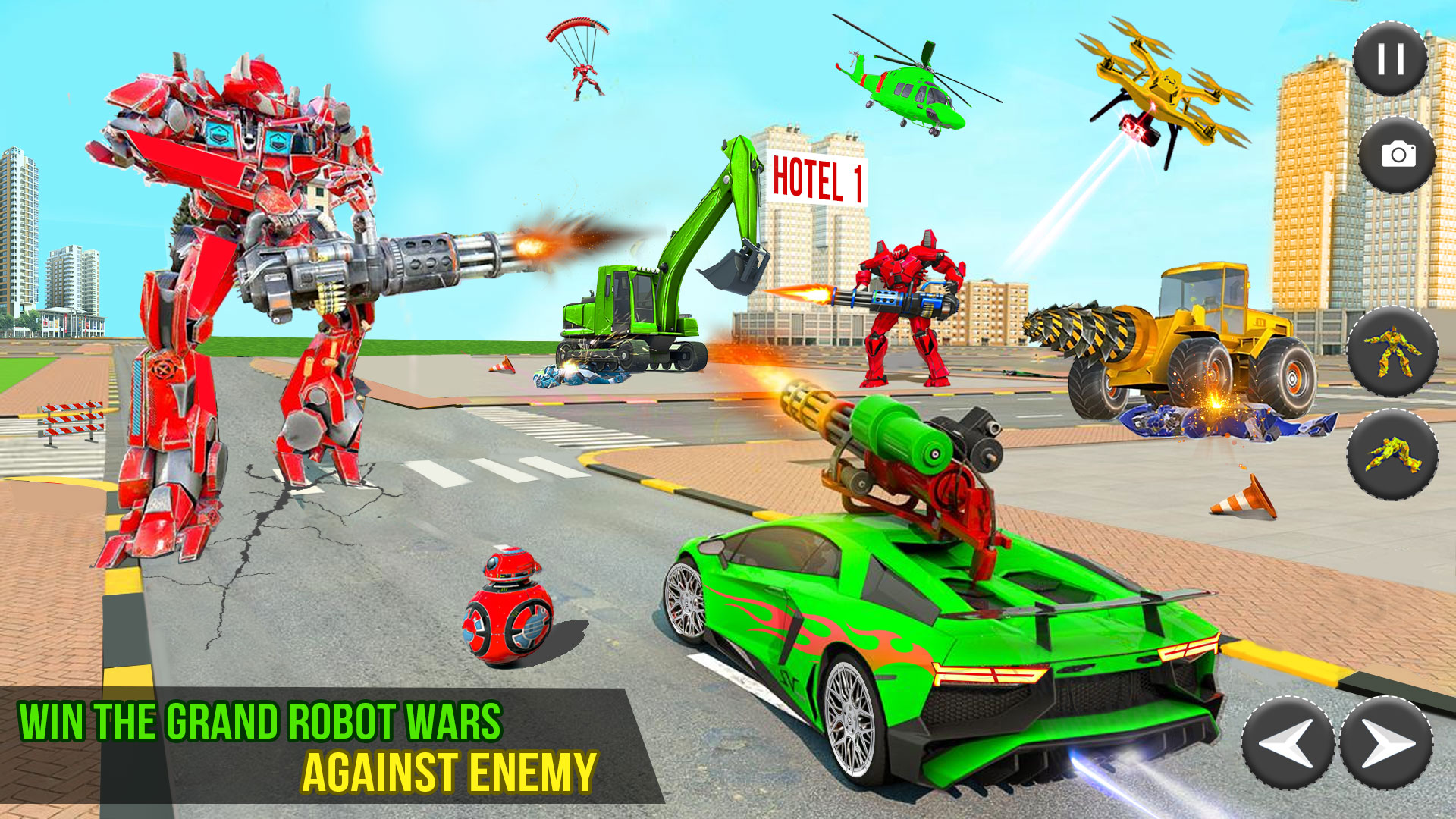 اسکرین شات 5 بازی Robots War– Car Transform Game
