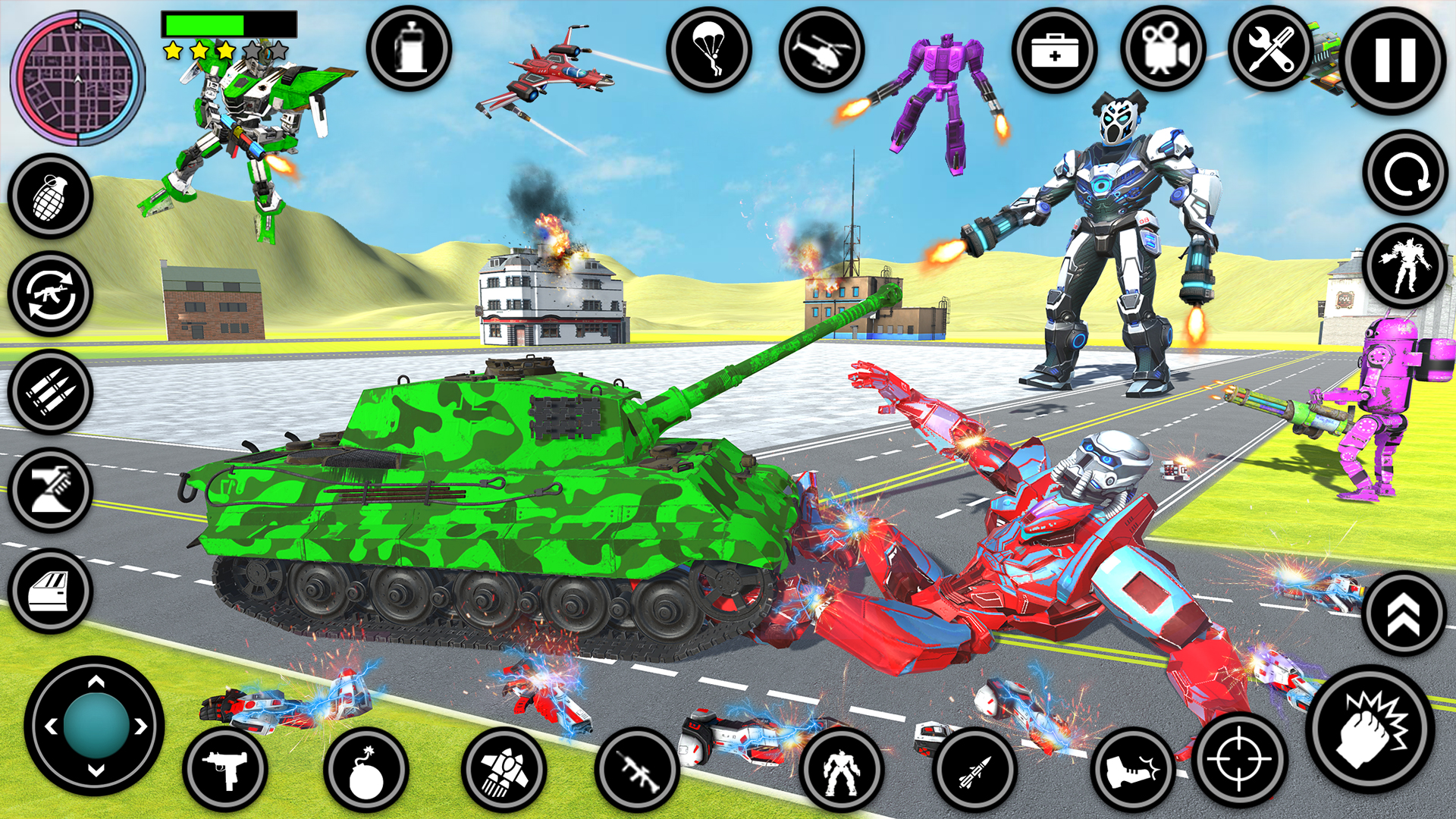 اسکرین شات 3 بازی Panda Robot Cop Car Transform