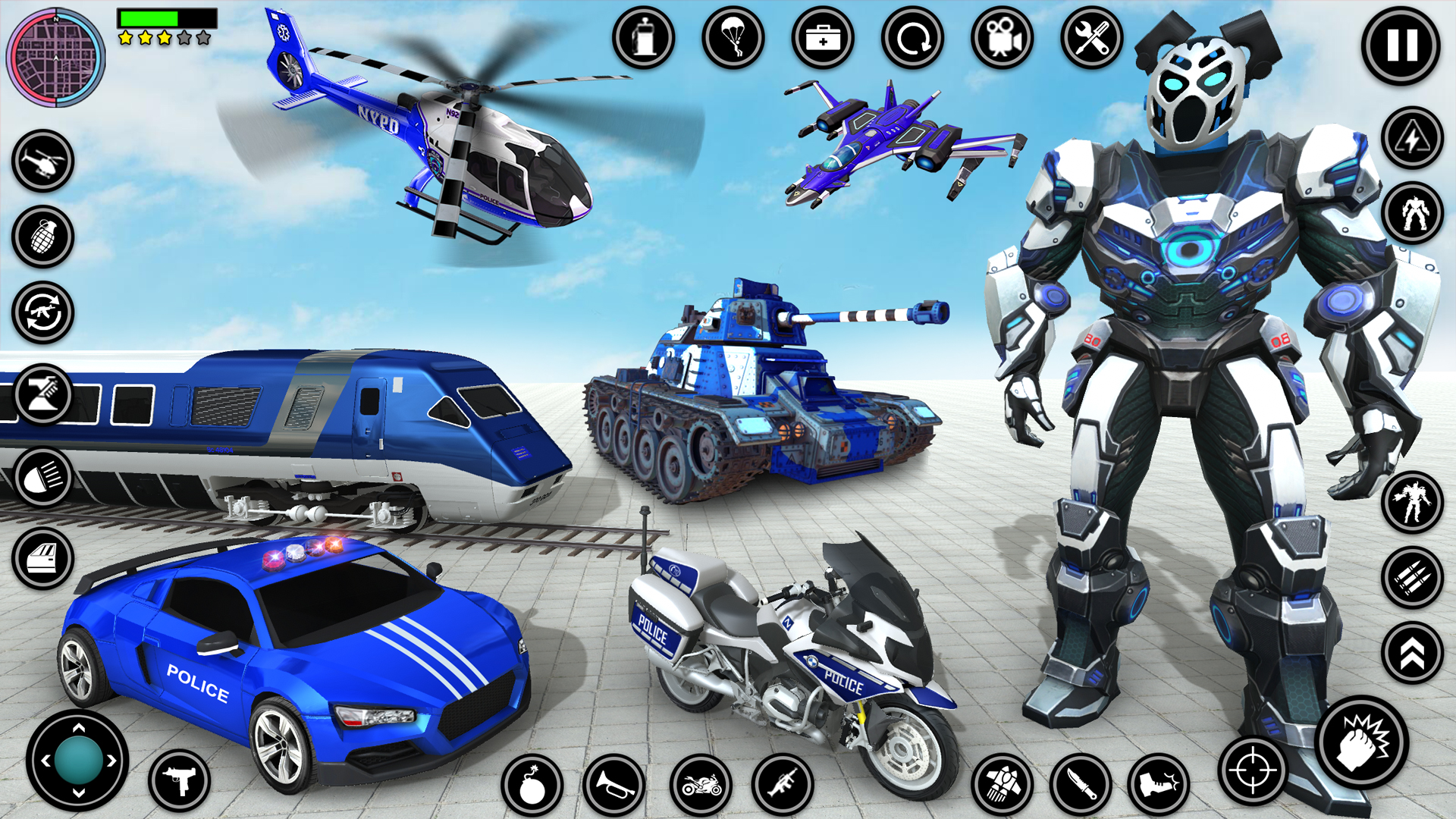 اسکرین شات 1 بازی Panda Robot Cop Car Transform