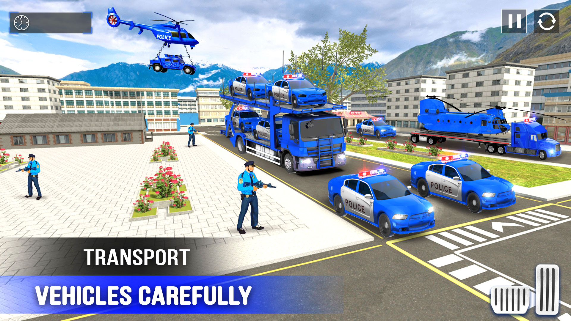 اسکرین شات 6 بازی Police Car transporter Game 3D