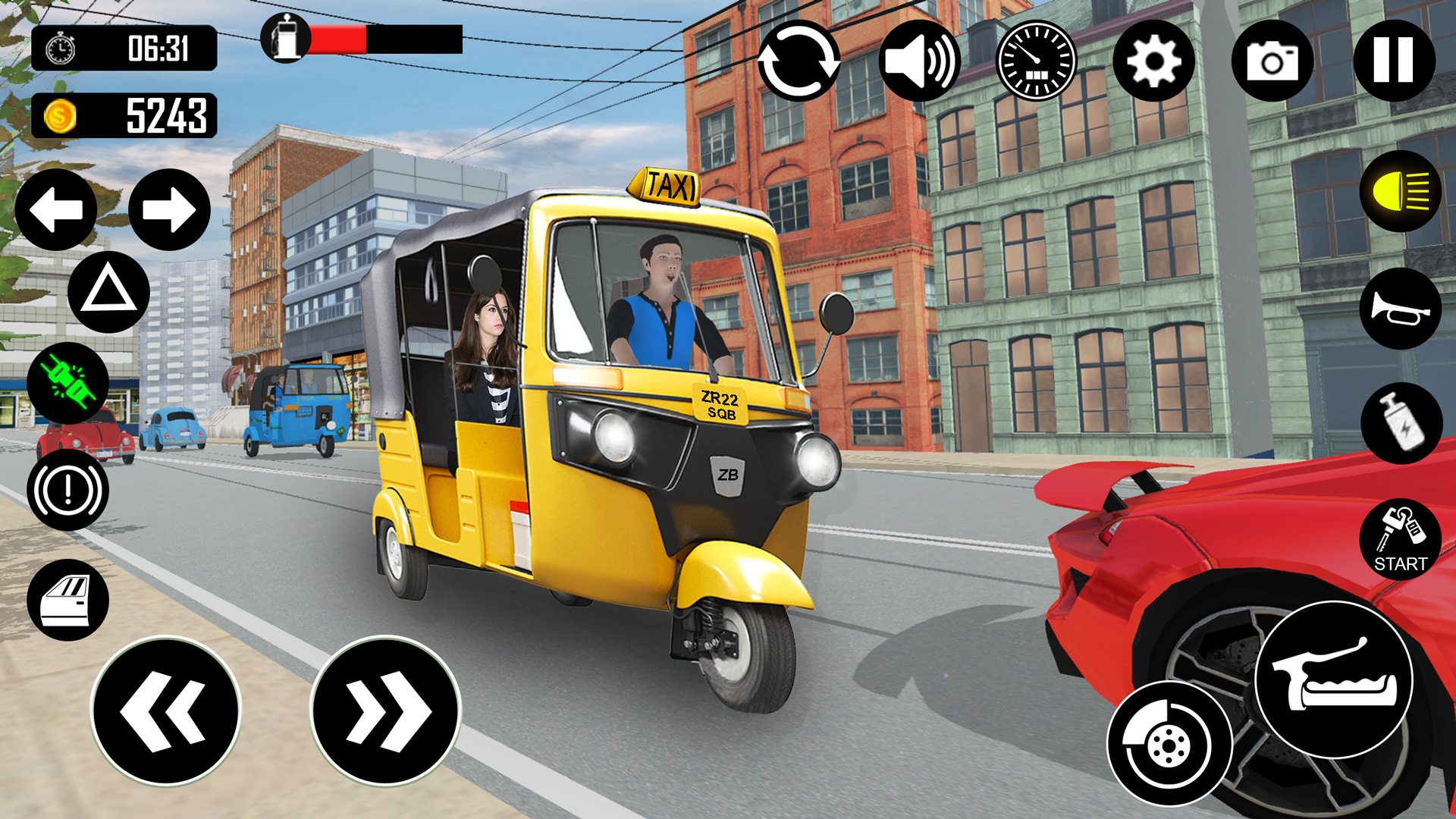 اسکرین شات 2 بازی Tuk Tuk Rickshaw Games Taxi 3D
