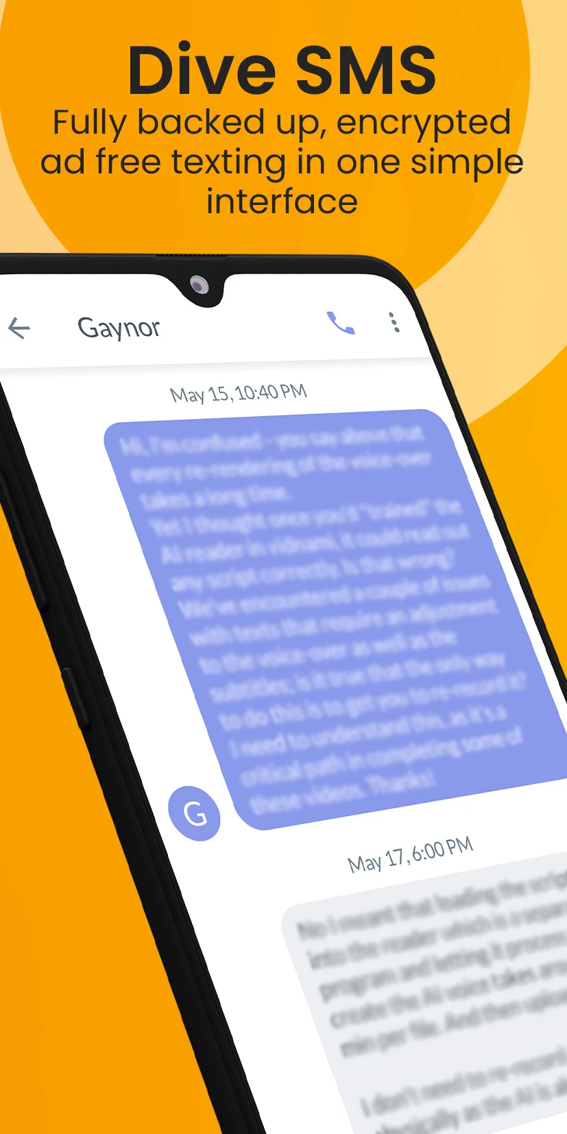 اسکرین شات 1 برنامه Wize SMS: Message & Messenger