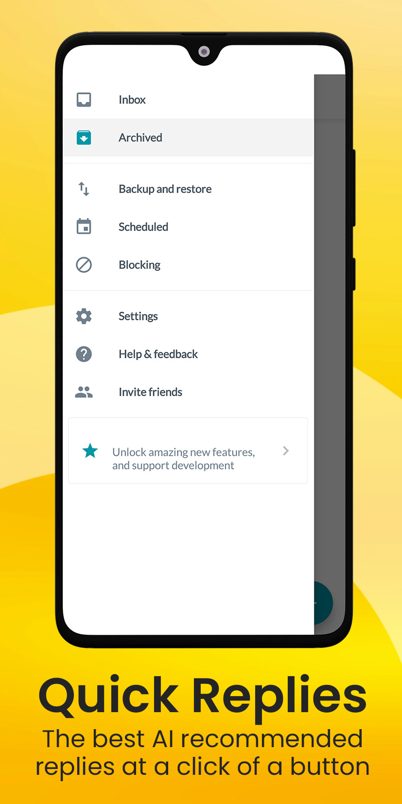 اسکرین شات 4 برنامه Wize SMS: Message & Messenger