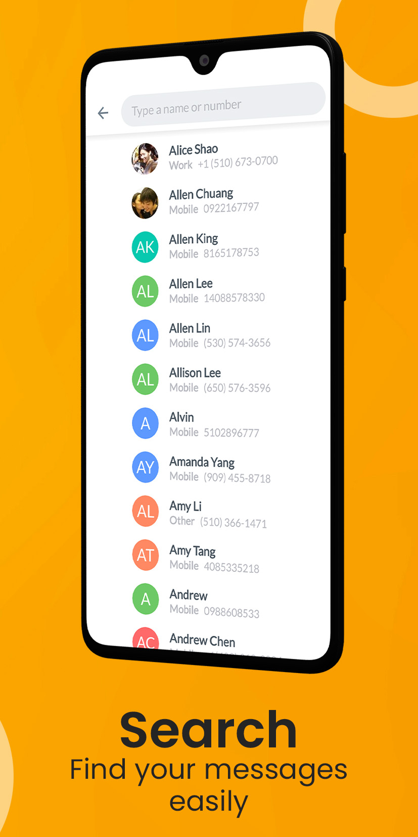 اسکرین شات 8 برنامه Wize SMS: Message & Messenger