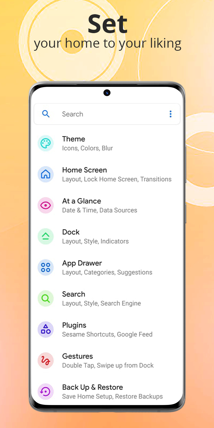 اسکرین شات 4 برنامه Full Launcher: Fresh & Clean