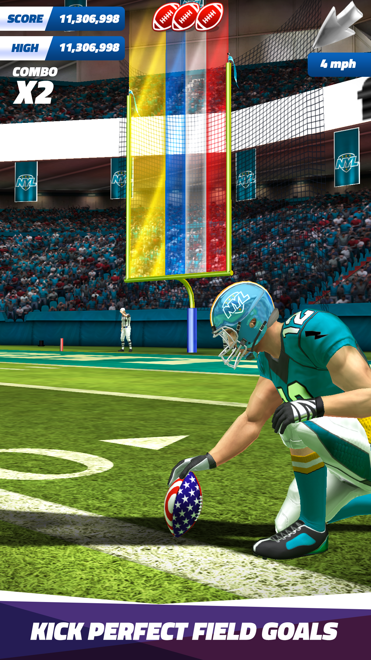 اسکرین شات 3 بازی Flick Field Goal 25