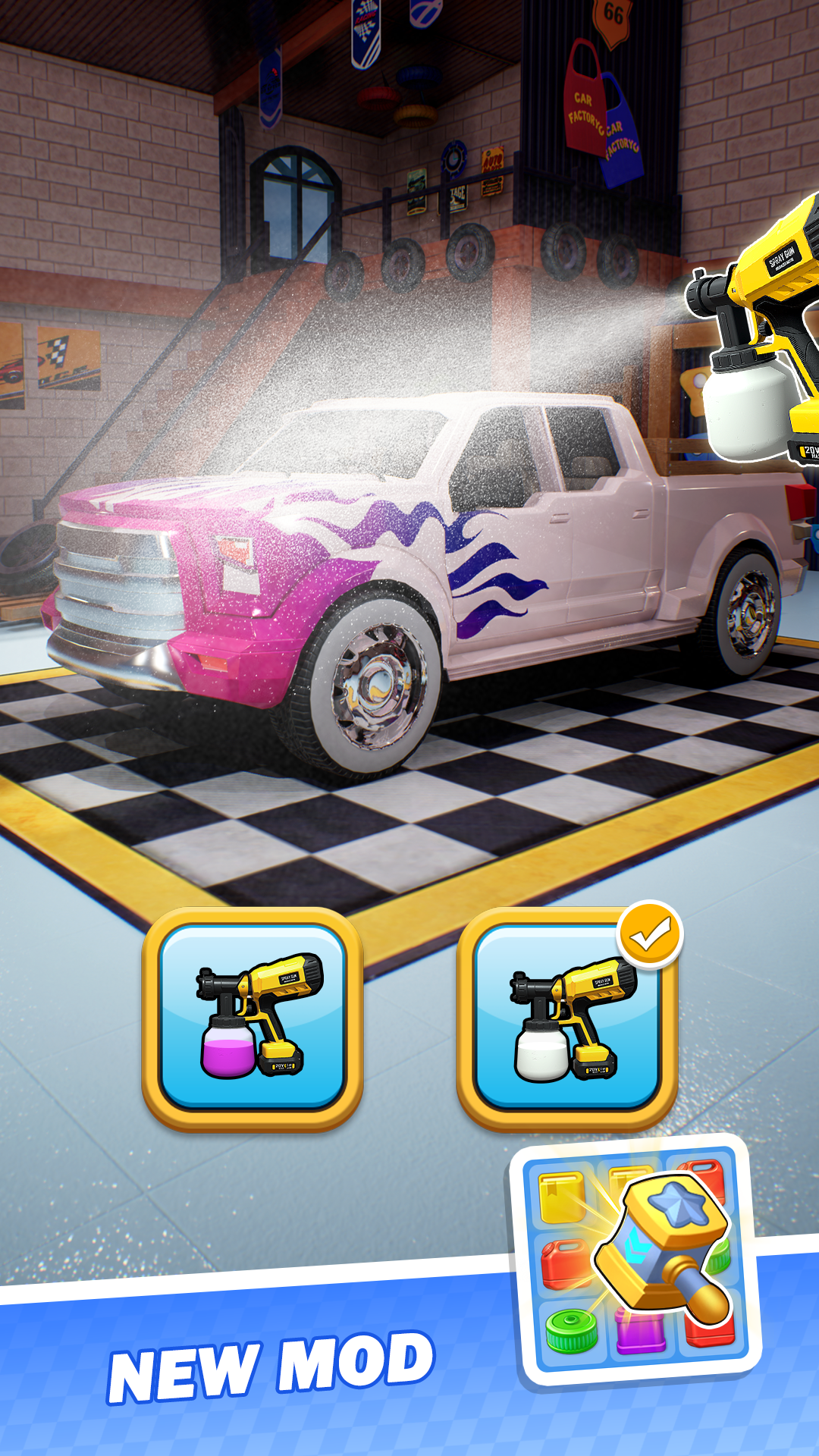 اسکرین شات 3 بازی Car Mods Factory - Match 3