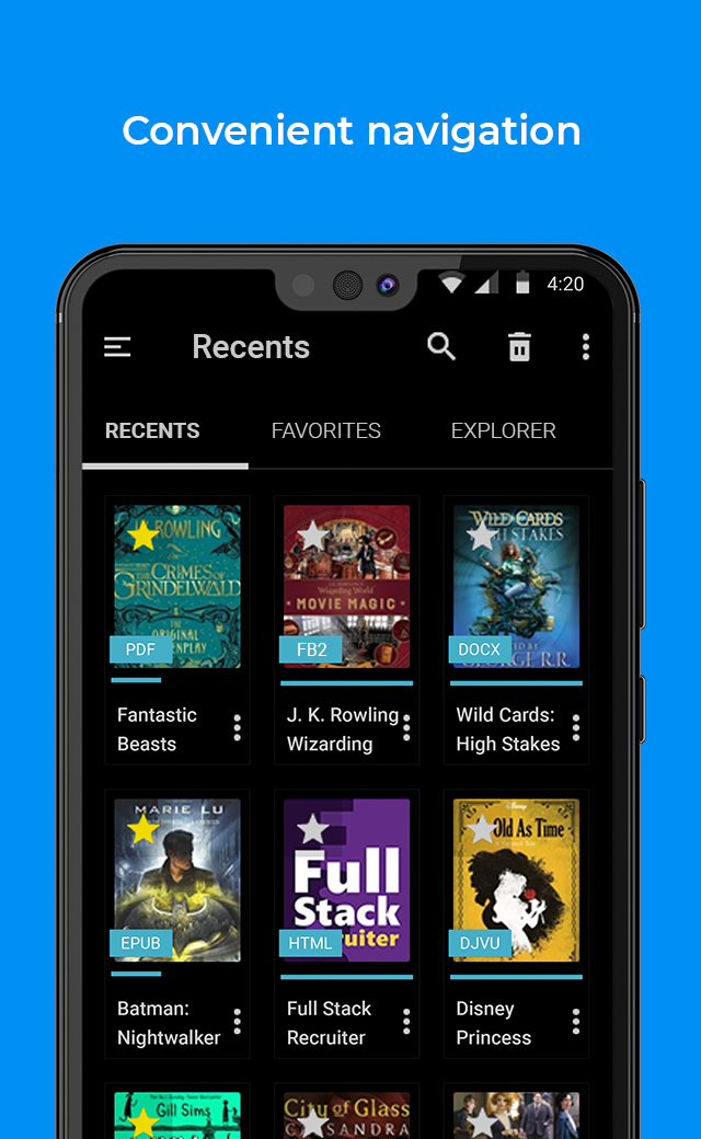 اسکرین شات 1 برنامه FullReader – e-book reader