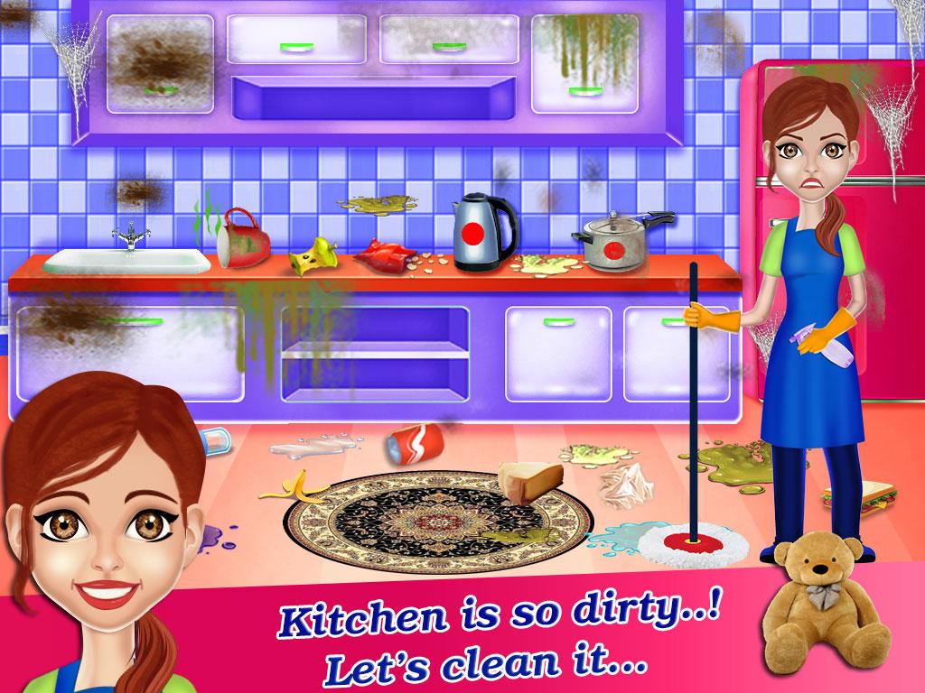 اسکرین شات 1 برنامه Big House Cleaning Washing