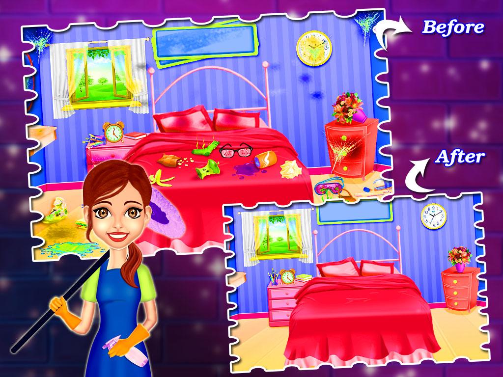 اسکرین شات 3 برنامه Big House Cleaning Washing