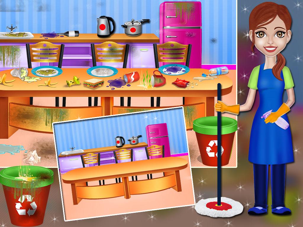 اسکرین شات 4 برنامه Big House Cleaning Washing
