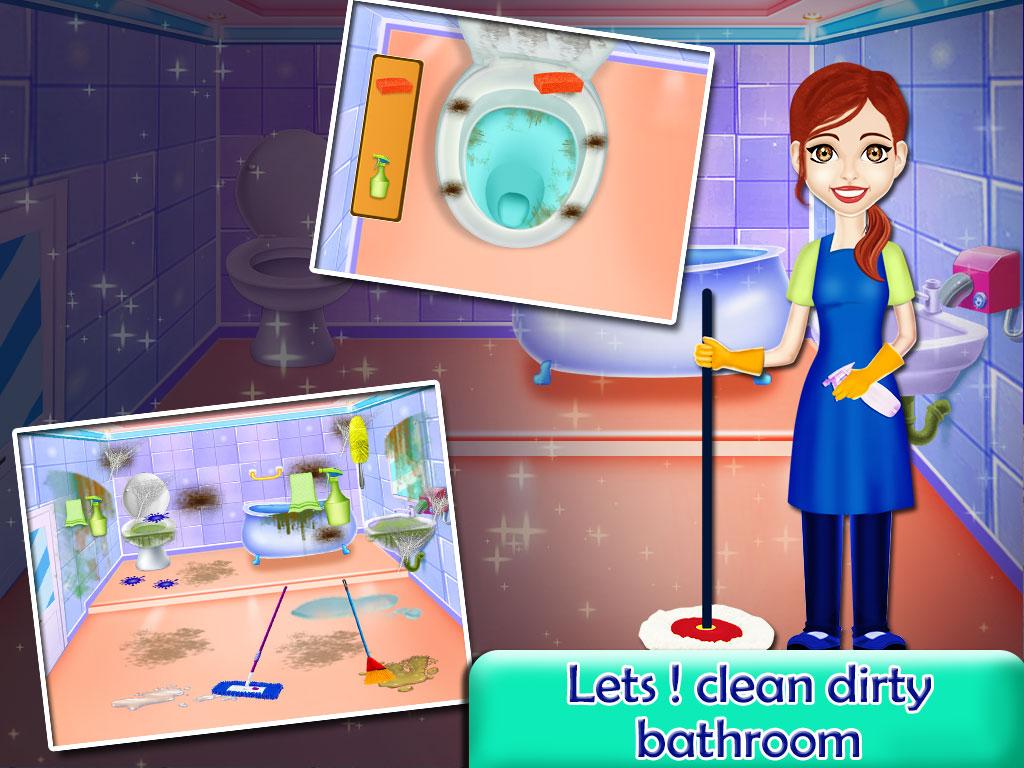 اسکرین شات 5 برنامه Big House Cleaning Washing