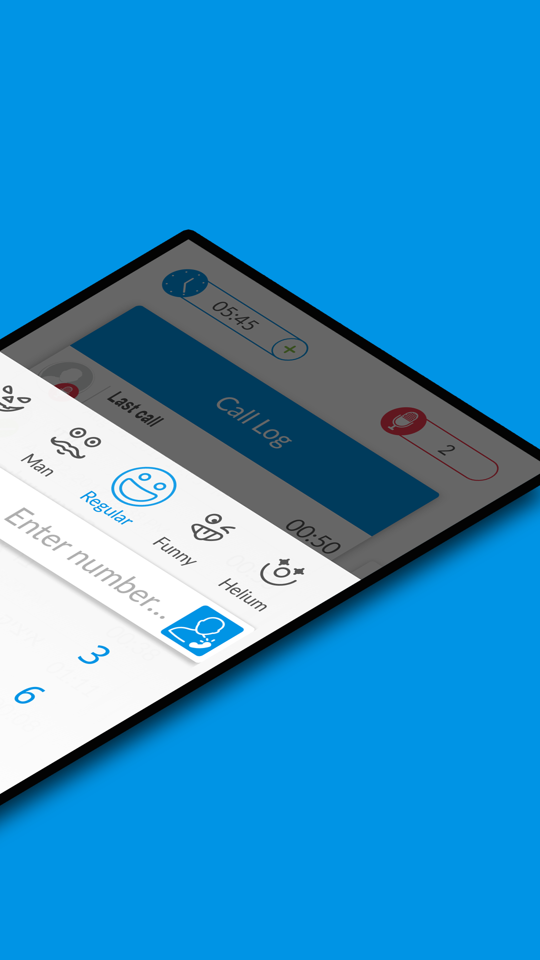 اسکرین شات 2 برنامه Funcalls - Voice Changer & Rec