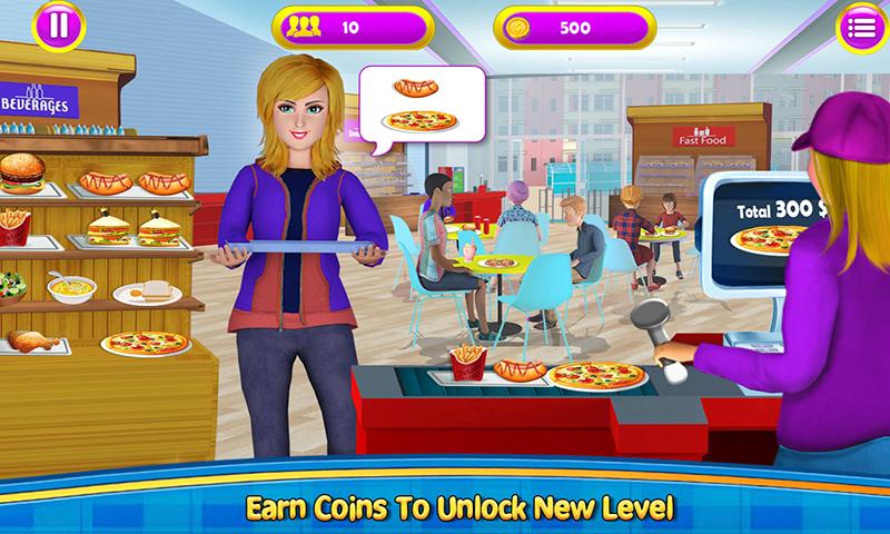 اسکرین شات 2 بازی High School Cafe Cashier Games