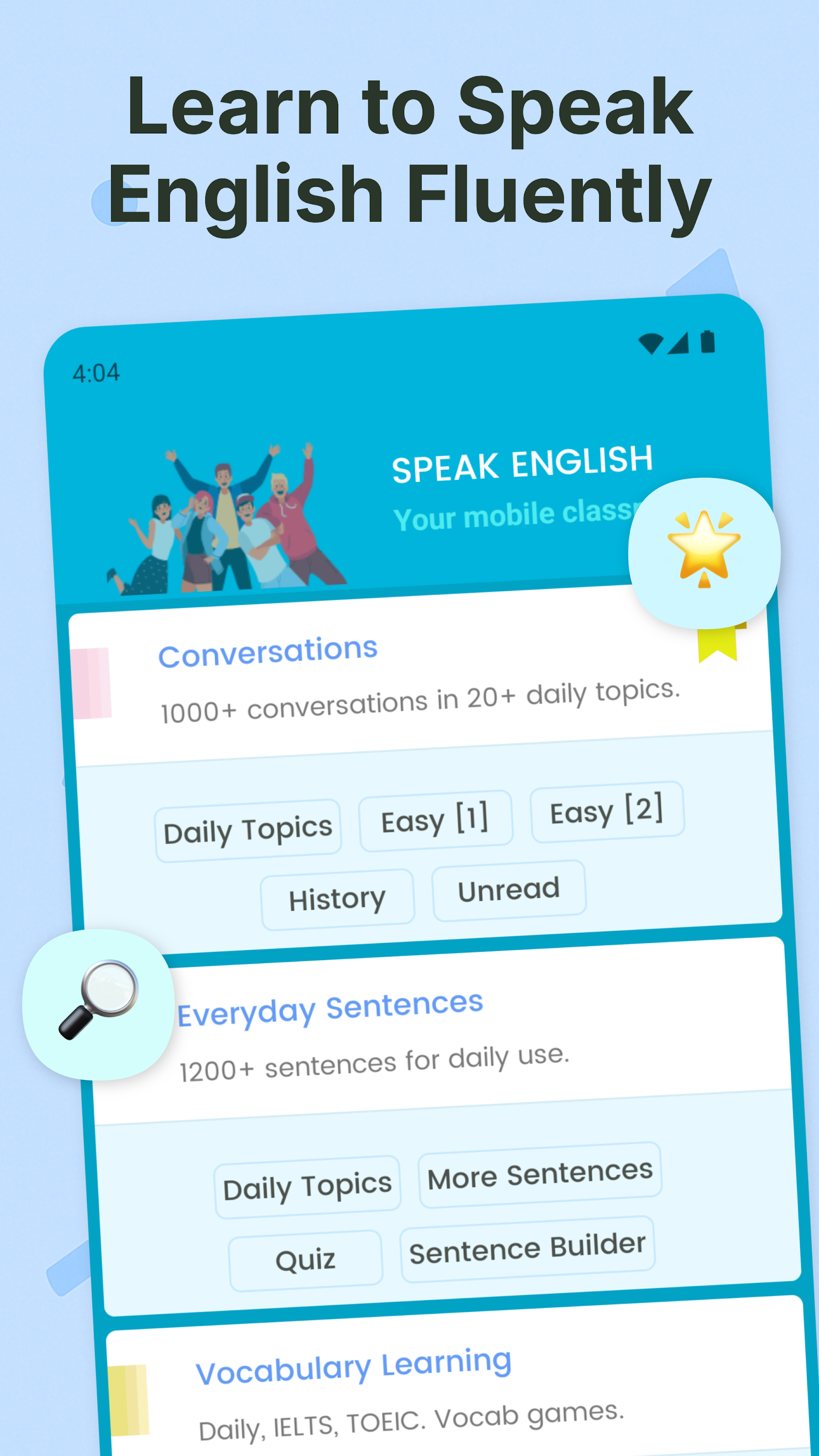 اسکرین شات 1 برنامه Speak English Fluently