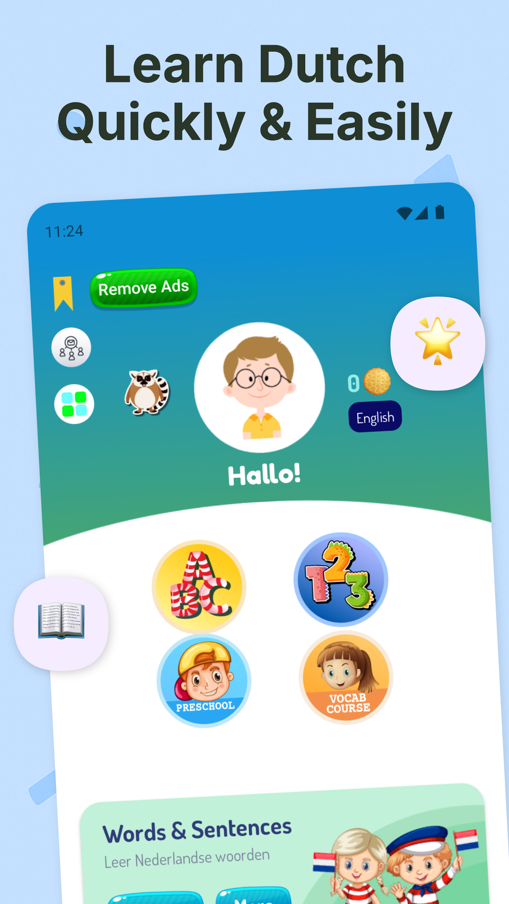 اسکرین شات 1 برنامه Dutch For Kids And Beginners