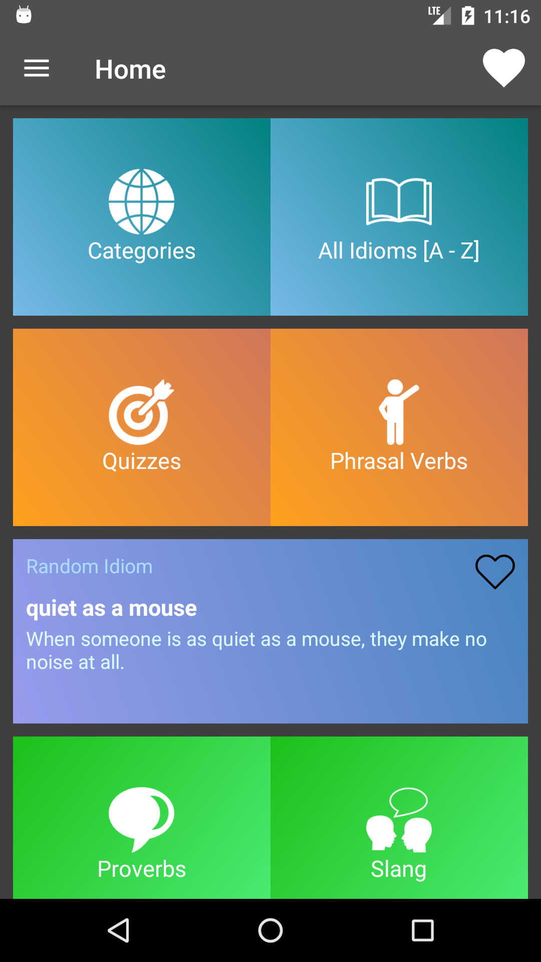 اسکرین شات 1 برنامه English Idioms and Phrases