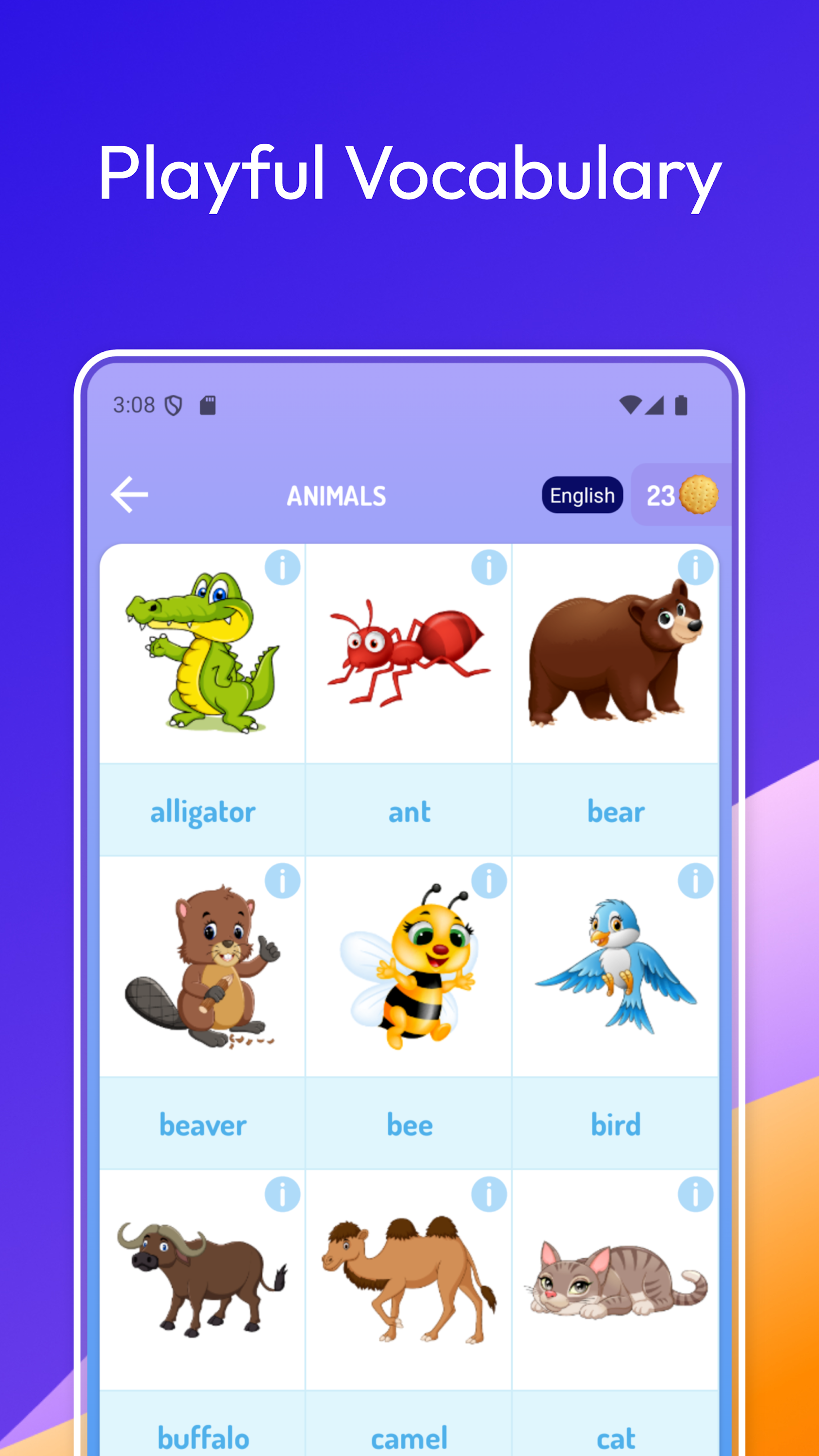 اسکرین شات 2 برنامه English for kids