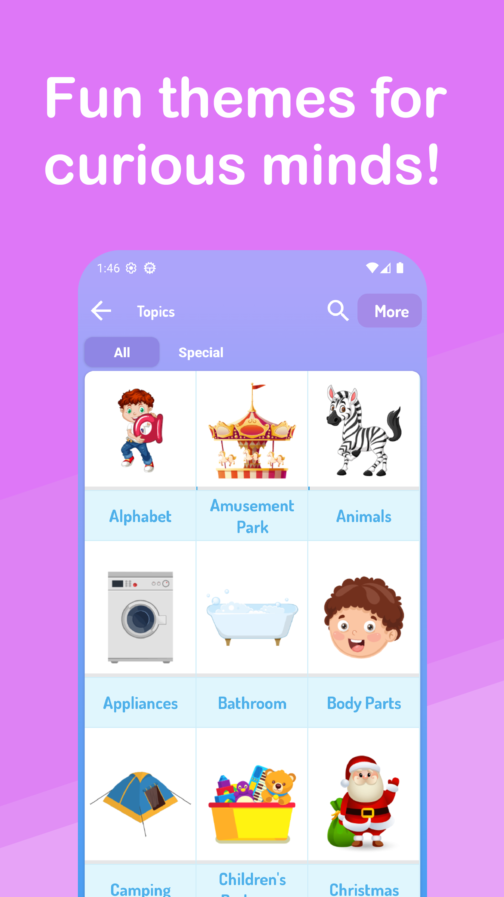 اسکرین شات 2 برنامه English for kids