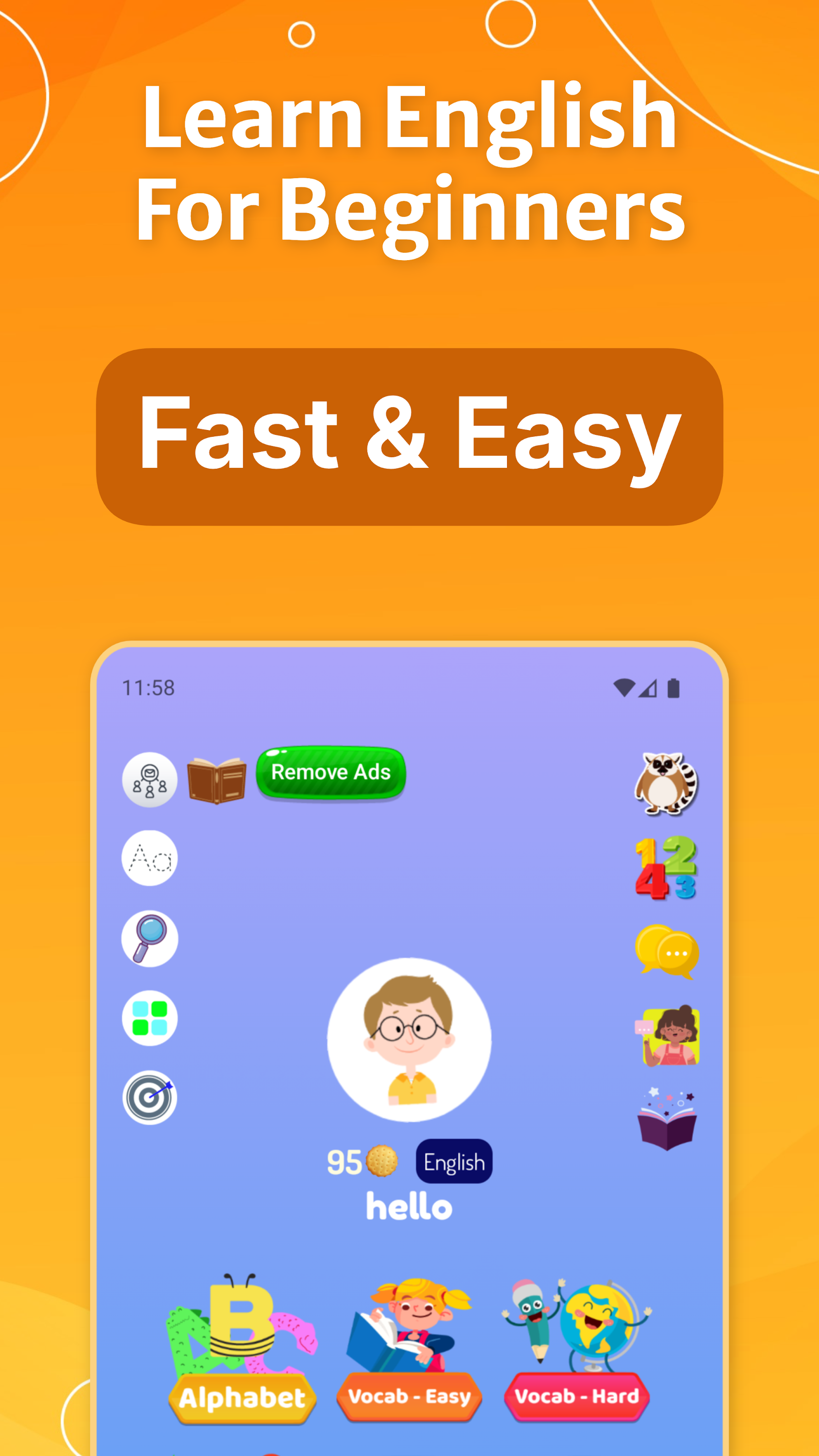 اسکرین شات 1 برنامه English for kids