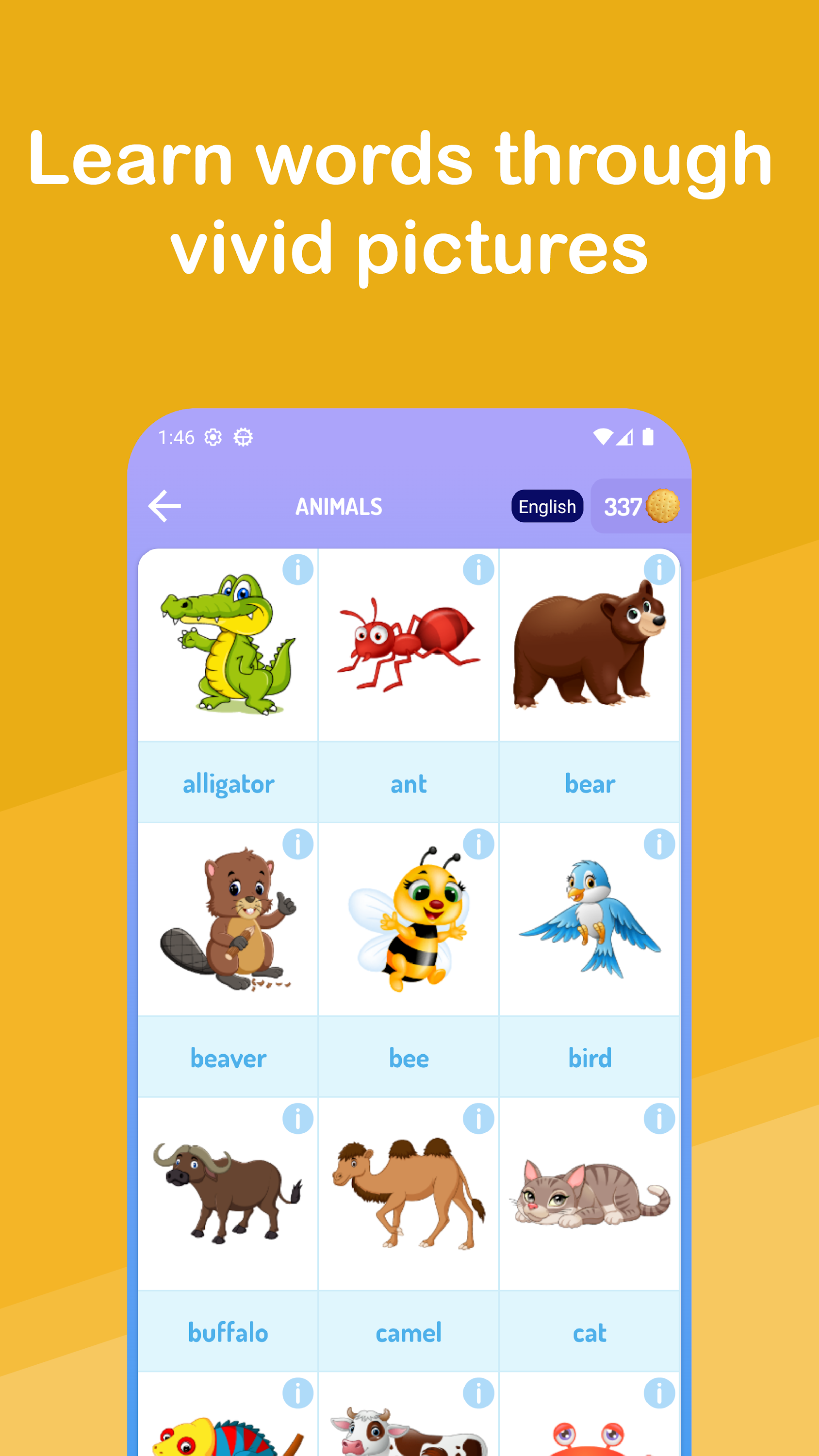 اسکرین شات 4 برنامه English for kids