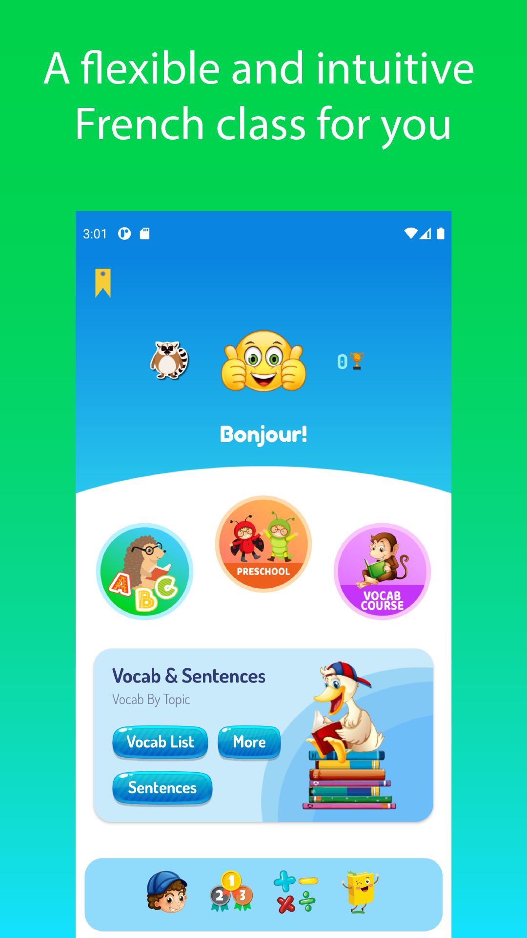 اسکرین شات 1 برنامه French For Kids And Beginners