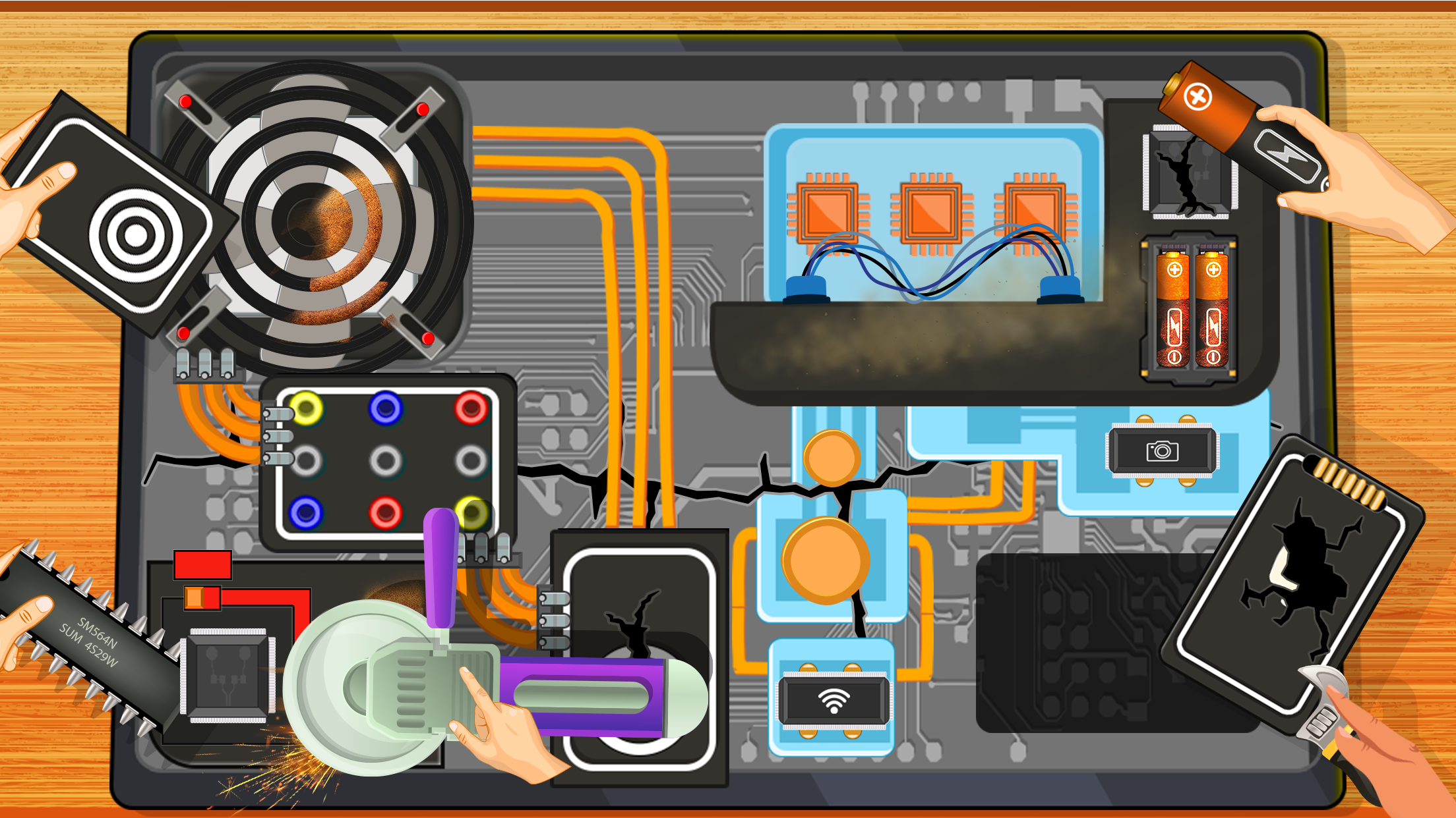 اسکرین شات 1 بازی Electronics Repair Phone Game