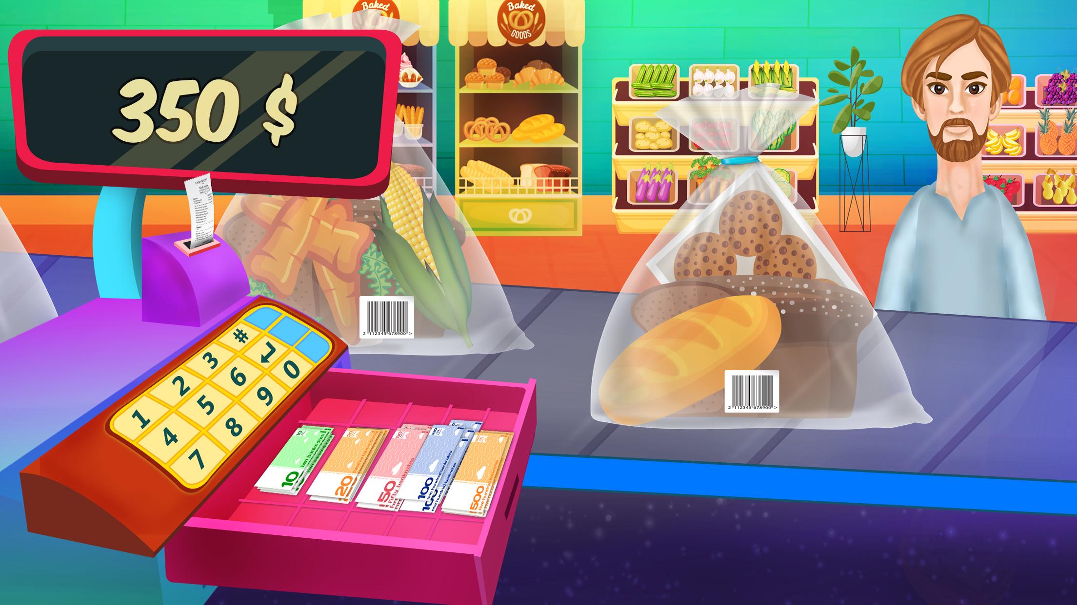 اسکرین شات 3 بازی Supermarket Shopping Learn ATM