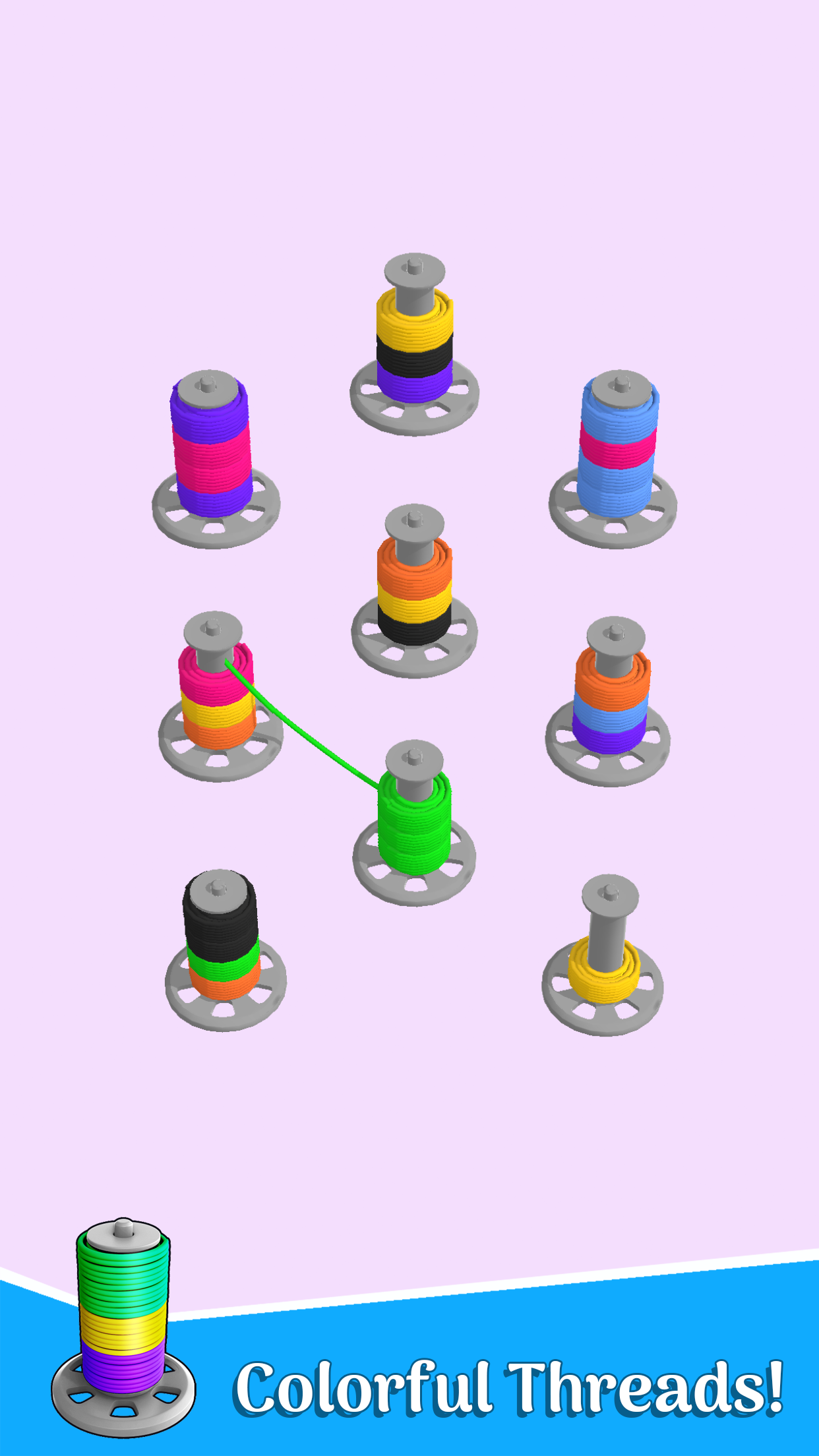 اسکرین شات 3 بازی Puzzle Thread: Color Sort