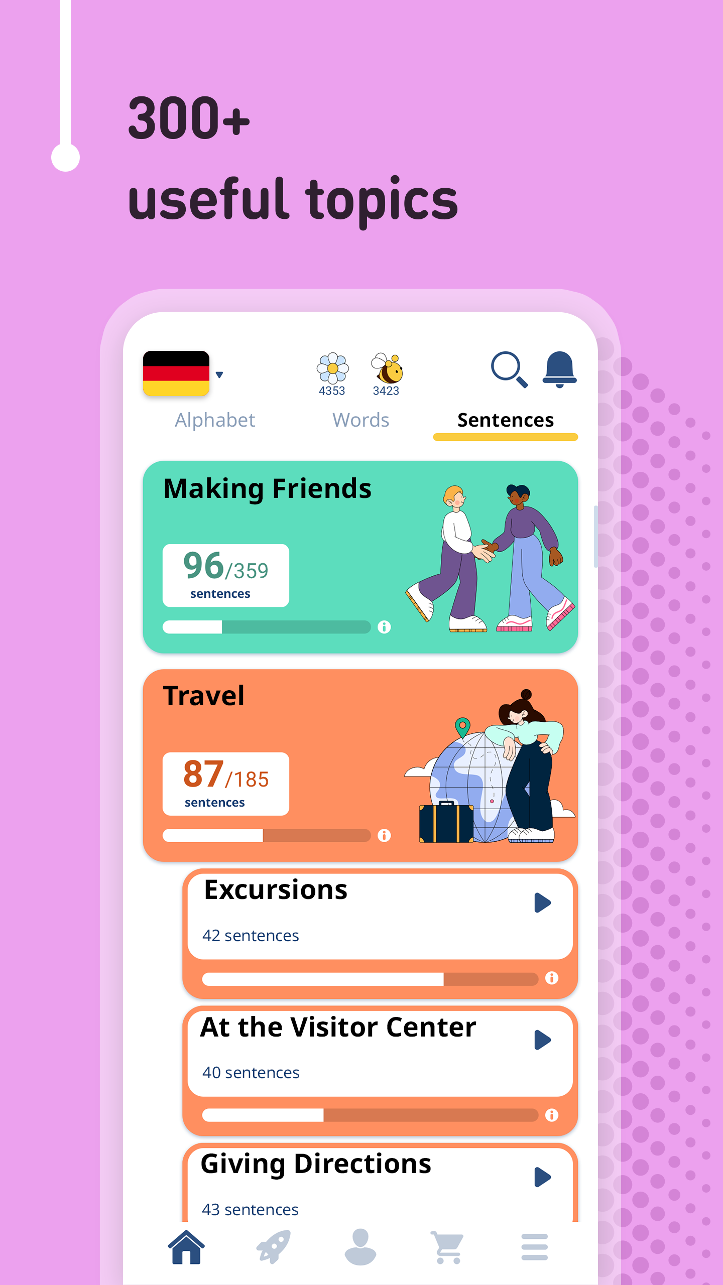 اسکرین شات 4 برنامه Learn German - 11,000 Words